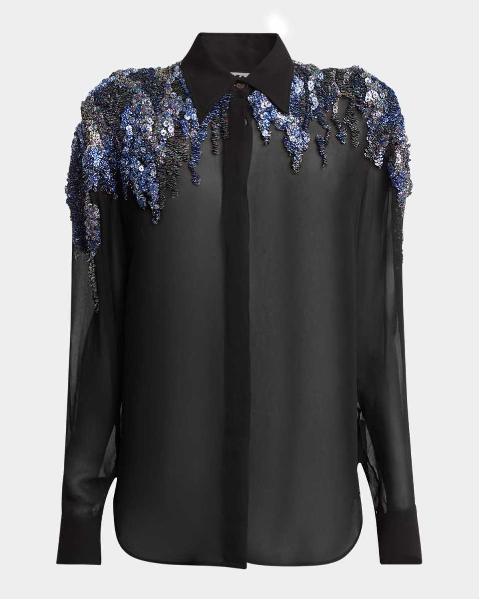 Chowy Embellished Chiffon Shirt